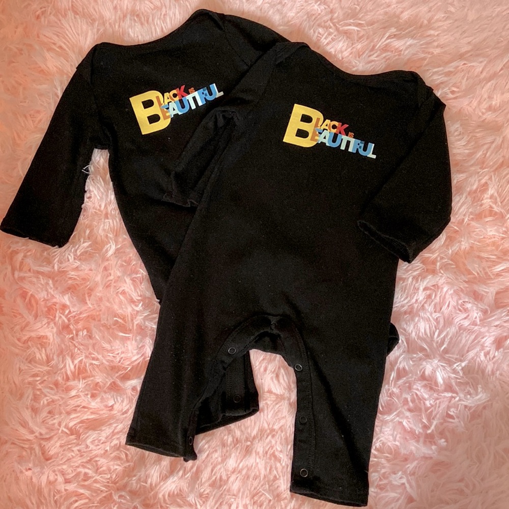 BLACK IS BEAUTIFUL ✊🏾! Size: 0-3 month. Color: Black/Multi color